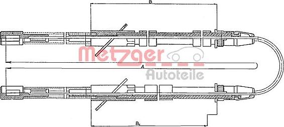 Metzger 10.562 - Cable, parking brake autospares.lv