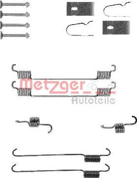 Metzger 105-0007 - Accessory Kit, brake shoes autospares.lv
