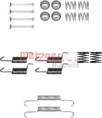 Metzger 105-0010 - Accessory Kit, parking brake shoes autospares.lv