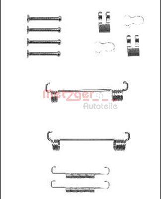 Metzger 105-0851 - Accessory Kit, parking brake shoes autospares.lv