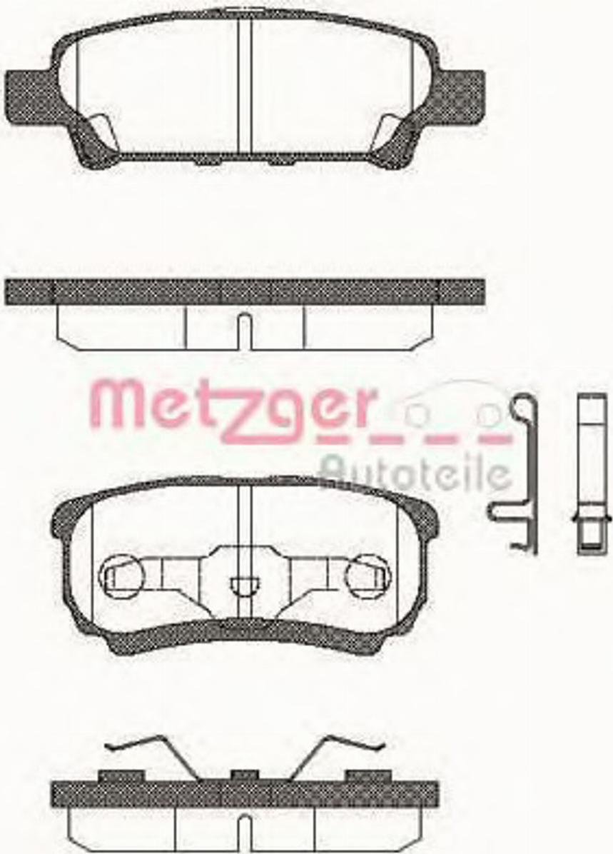 Metzger 105102 - Brake Pad Set, disc brake autospares.lv