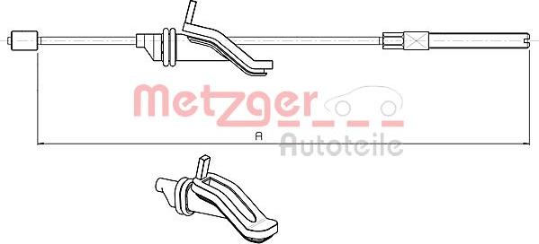 Metzger 10.5369 - Cable, parking brake autospares.lv