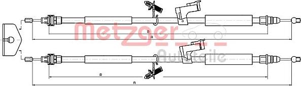 Metzger 10.5368 - Cable, parking brake autospares.lv