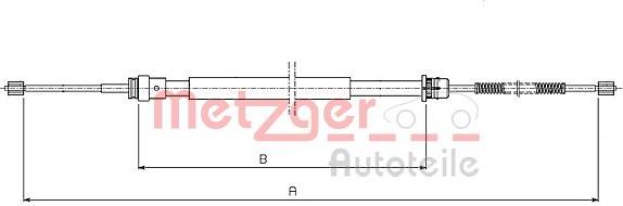 Metzger 10.6541 - Cable, parking brake autospares.lv