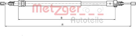Metzger 10.6776 - Cable, parking brake autospares.lv