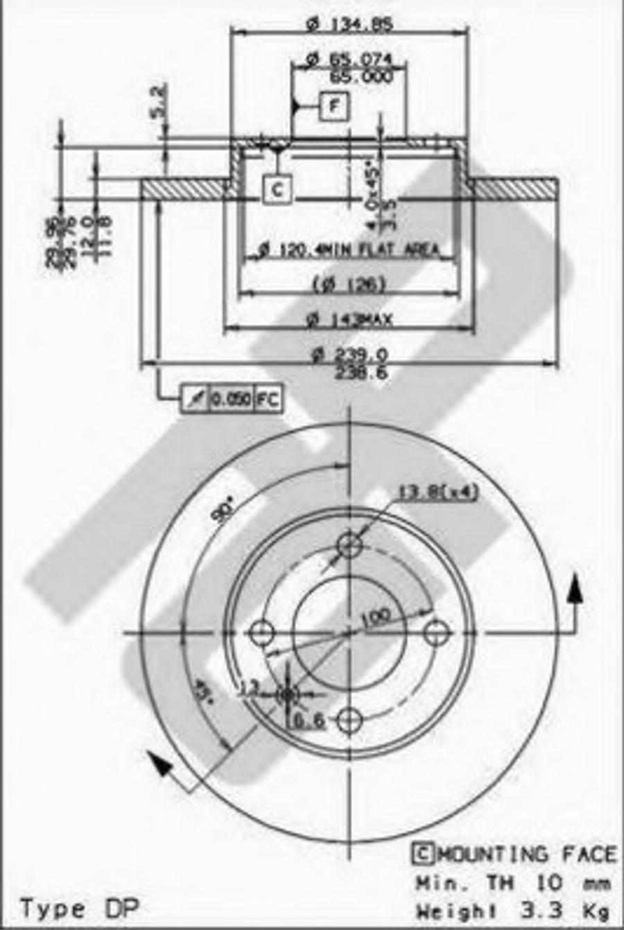 Metzger 10073 - Brake Disc autospares.lv