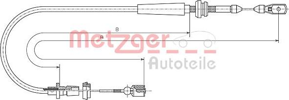 Metzger 10.1013 - Accelerator Cable autospares.lv