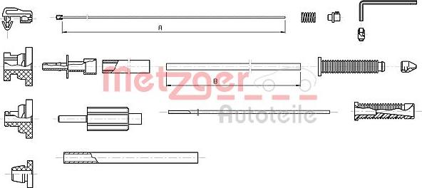 Metzger 10.1179 - Accelerator Cable autospares.lv