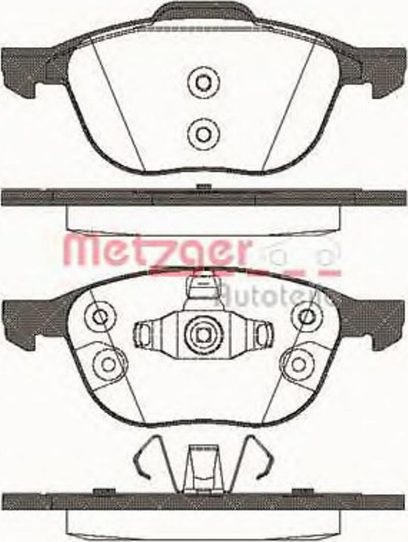 Metzger 1082.30 - Brake Pad Set, disc brake autospares.lv