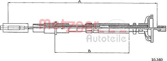 Metzger 10.340 - Clutch Cable autospares.lv