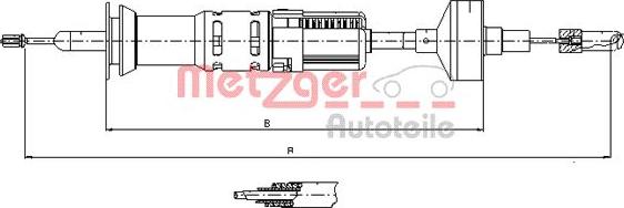 Metzger 10.3412 - Clutch Cable autospares.lv