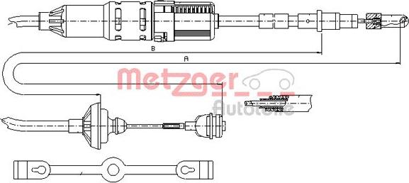 Metzger 10.342 - Clutch Cable autospares.lv