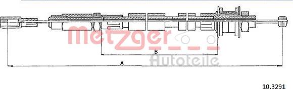Metzger 10.3291 - Clutch Cable autospares.lv