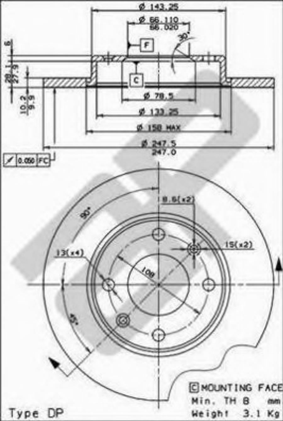 Metzger 10240 - Brake Disc autospares.lv