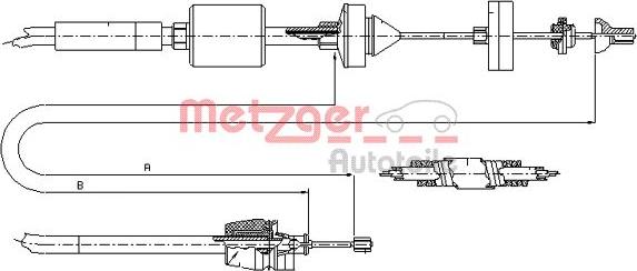 Metzger 10.2843 - Clutch Cable autospares.lv