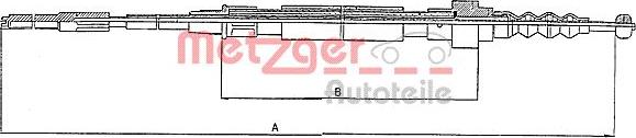 Metzger 10.7403 - Cable, parking brake autospares.lv