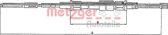 Metzger 10.7402 - Cable, parking brake autospares.lv