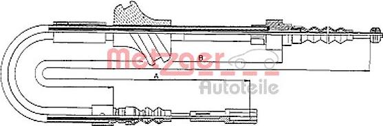 Metzger 10.7541 - Cable, parking brake autospares.lv