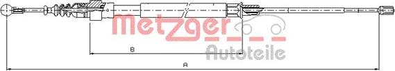 Metzger 10.7509 - Cable, parking brake autospares.lv