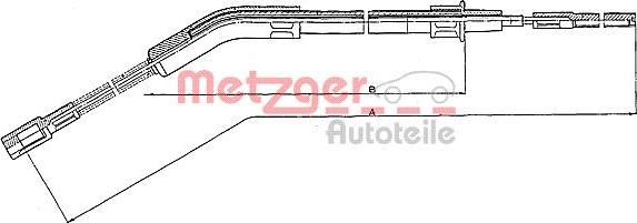 Metzger 10.702 - Cable, parking brake autospares.lv