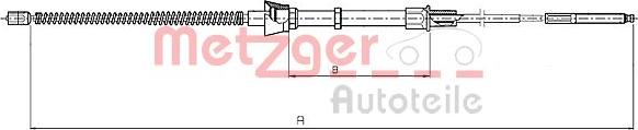 Metzger 10.7133 - Cable, parking brake autospares.lv