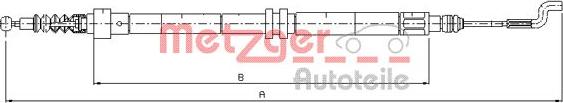 Metzger 10.7392 - Cable, parking brake autospares.lv