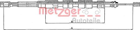 Metzger 10.739 - Cable, parking brake autospares.lv