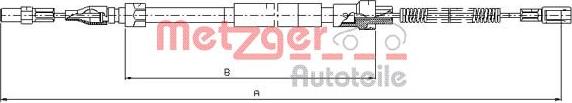 Metzger 10.7383 - Cable, parking brake autospares.lv