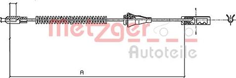 Metzger 11.5934 - Cable, parking brake autospares.lv