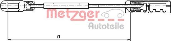 Metzger 11.5935 - Cable, parking brake autospares.lv