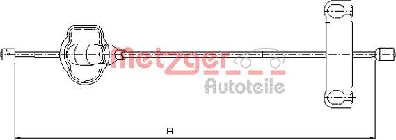 Metzger 11.5501 - Cable, parking brake autospares.lv