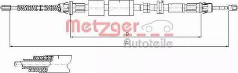 Metzger 11.5502 - Cable, parking brake autospares.lv