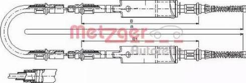 Metzger 11.5662 - Cable, parking brake autospares.lv