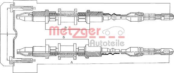 Metzger 11.5855 - Cable, parking brake autospares.lv