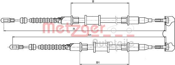 Metzger 11.5856 - Cable, parking brake autospares.lv