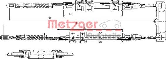 Metzger 11.5755 - Cable, parking brake autospares.lv