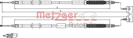 Metzger 11.5770 - Cable, parking brake autospares.lv