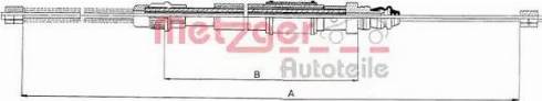 Metzger 11.6594 - Cable, parking brake autospares.lv