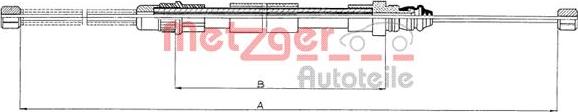 Metzger 11.6592 - Cable, parking brake autospares.lv
