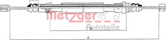 Metzger 11.6582 - Cable, parking brake autospares.lv