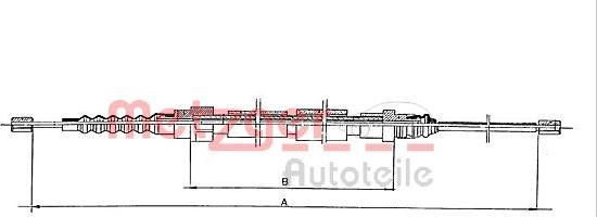 Metzger 11.6766 - Cable, parking brake autospares.lv