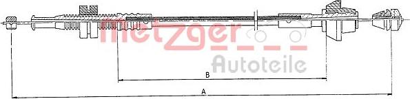 Metzger 11.0126 - Accelerator Cable autospares.lv