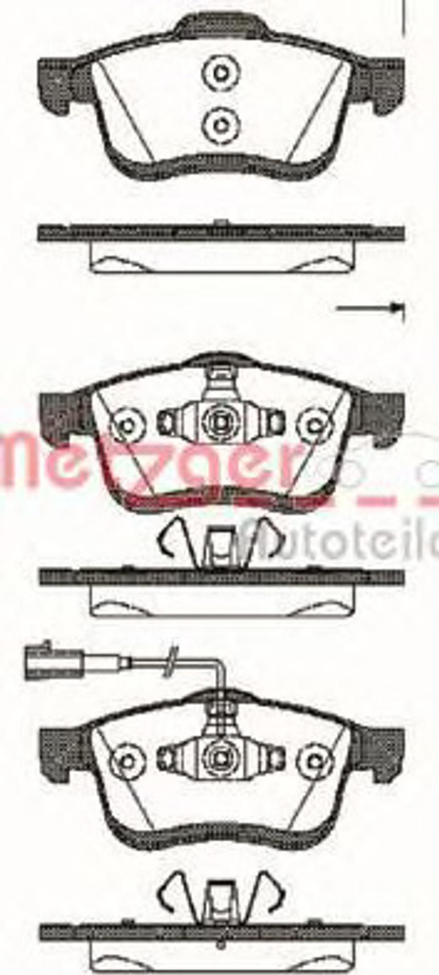 Metzger 118301 - Brake Pad Set, disc brake autospares.lv