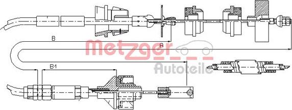 Metzger 11.3038 - Clutch Cable autospares.lv
