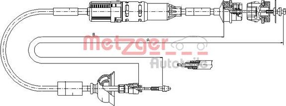 Metzger 11.3264 - Clutch Cable autospares.lv