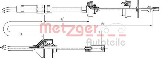 Metzger 11.2195 - Clutch Cable autospares.lv