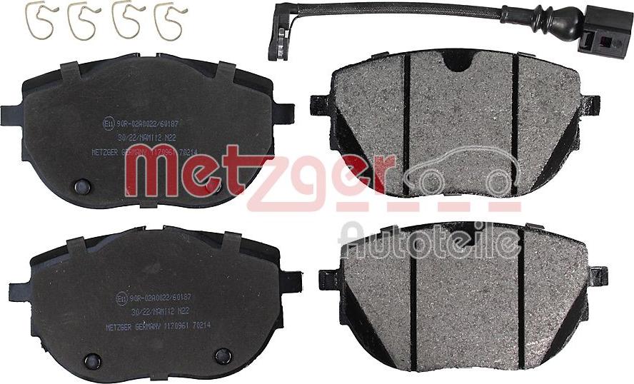 Metzger 1170961 - Brake Pad Set, disc brake autospares.lv