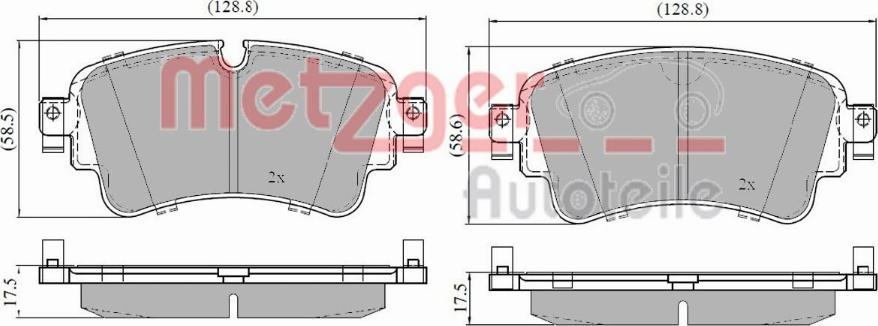 Metzger 1170904 - Brake Pad Set, disc brake autospares.lv