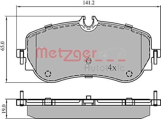 Metzger 1170905 - Brake Pad Set, disc brake autospares.lv