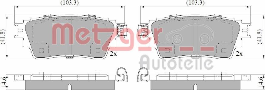 Metzger 1170913 - Brake Pad Set, disc brake autospares.lv